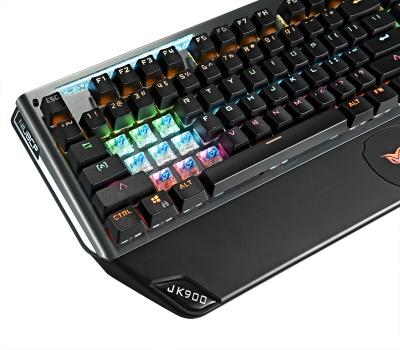 China Wholesale Metal 104 Key Wired Keyboard Anti-ghosting RGB Color Led Backlight Green Switch Mechanical Gaming Keyboard for sale