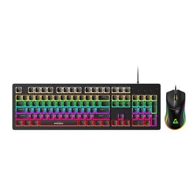 China GT803 RGB Waterproof Patriotic Pudding Keycap Backlight Mechanical Gaming Keyboard Mouse Combos for sale