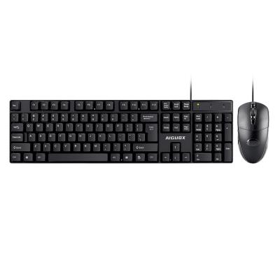 China New Black Anti-fall Keyboard 104keys Mouse Combo USB Keyboard and Mouse Combo Ergonomic Wired Combination for sale