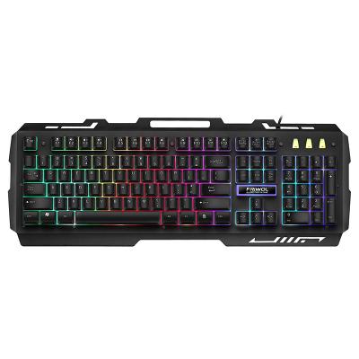 China High Quality Anti-ghosting Metal Gaming Keyboard Wired USB LED Backlight Gaming Keyboard for sale