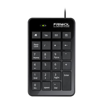 China Black 23keys Number Keypad Professional Plug And Play High Quality USB Keyboard for sale