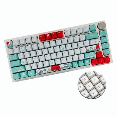 China Custom Made Coral Sea Translucent Keycaps Mechanical Keyboard for 61 Keys to 108 Keys Game Toetsenbord Hot Swap Gaming Mechanical Keyboards for sale