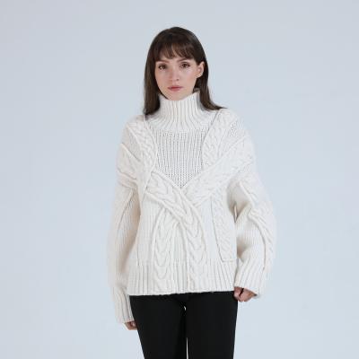 China Anti-wrinkle OEM recyle quality women sweater pullover plus size character patterns knit sweater pullover for sale