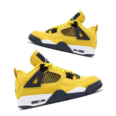 China Cushioning Basketball Shoes High Quality Men's Stain Brand Shoes Sneakers AJ 4 Retro Retro 4 'LIGHTNING' Basketball Shoes for sale