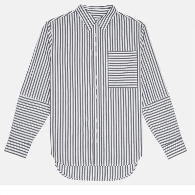 China OEM unisex organic cotton anti-pilling striped shirt for sale