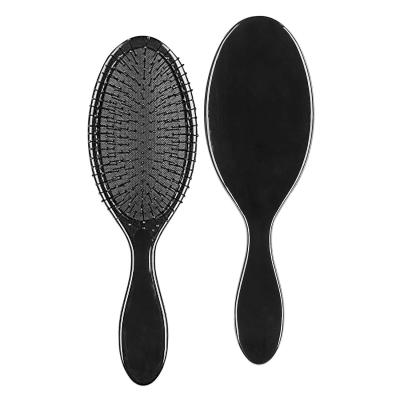 China Hot Selling OEM Detangling Brush Cushion Rubber Plastic Handle Wet and Dry Hair Brush for sale