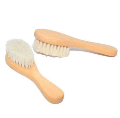 China Waterproof Eco-friendly Natural Wooden Goat Hair Straighteners Baby Hair Brush And Comb Set for sale