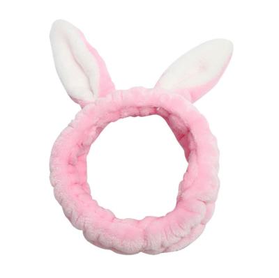 China Cute Band Women Face Rabbit Ear Headband Rabbit Ear Hair Wash Headbands Hair Accessory for sale