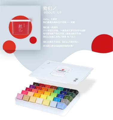 China Real color bright Miya 30ml 56colors gouache paint set 50000 sets per month crayons for child for sale