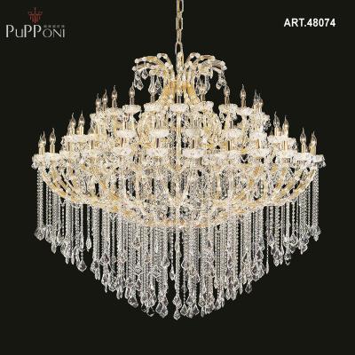 China Luxury Customizable Crystal Chandelier Warehouse Candle Chandelier Chandeliers De de decoracion Cristal Gold Crystal Eventos For Hotel Lobby for sale