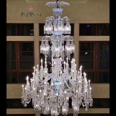 China Modern Crystal Hotel Chandelier Maria Theresa Light Fixture Custom for sale