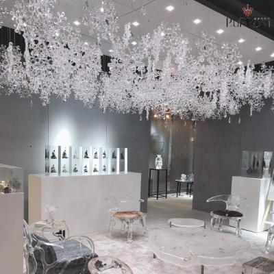 China Modern Light Luxury Engineering Lamp Simple Atmospheric Snowflake Hall Chandelier for sale