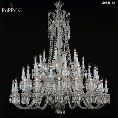 China 48 Traditional Large Crystal Chandelier Light Black for sale