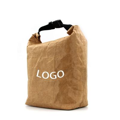 China Eco Brown Waterproof Reusable Untearable Thermal Insulation Paper Lunch Bag Tyvek Lunch Cooler Bag For Work School Picnic Kids for sale