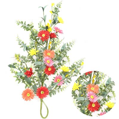 China Environmental protection green colorful hand wrapped decoration simulation swag spring flower swag for home decoration for sale