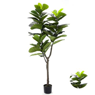 China Artificial Wedding Fiddle Leaf Fig Tree Plant Potted Home Fiddle Leaf Fig Tree Wholesale Garden Decoration Plants for sale