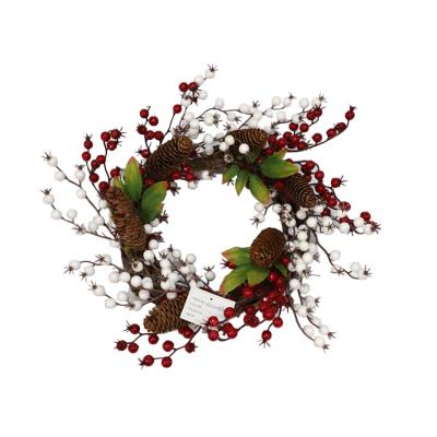 China Christmas Best Sales Party Home Decor Garland Decorative Christmas Artificial Wreath With Lights for sale