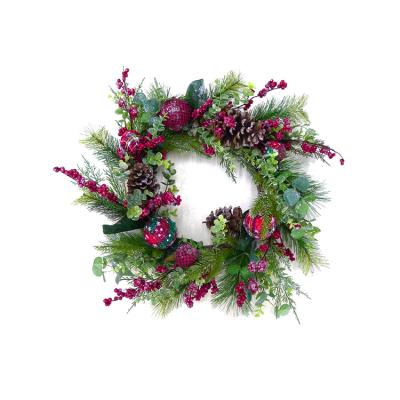 China Premium Christmas Natural Outdoor Christmas Wreath For Home Decorate for sale