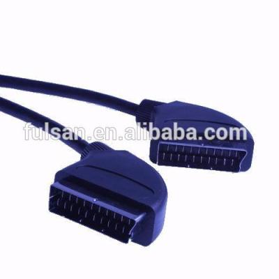 China DVD Player 21 Pin Scart Cable Lead Fully Wired 1.5m 1.8m 2m 3m for sale