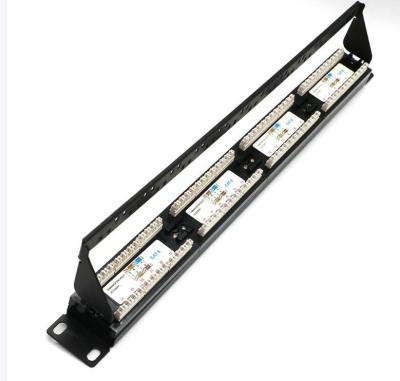 China High quality silver stainless steel 24 port cat5e cat6 patch panels for sale