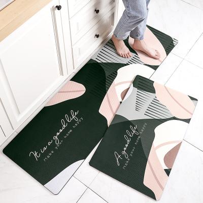 China Washable Eco-Friendly Colorful Home Wholesale Non-Slip Door Mat PVC Kitchen Custom Logo for sale