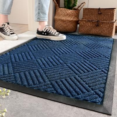 China Entryway Polypropylene Fiber Carpet Washable Custom Outside Door Mats For Anti Slip Home Shop Cotton Personalized Door Mat for sale