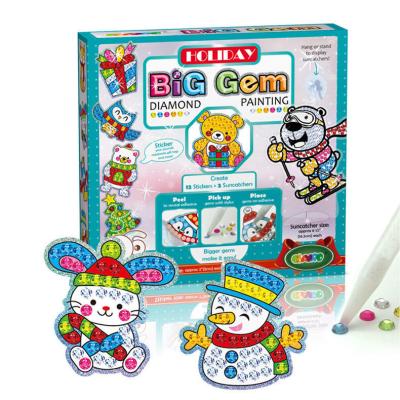 China Cartoon DM-037 Big Gem Painting DIY Arts and Crafts DIY Diamond Painting Stickers Kits for Kids Diamond Art Sticker Paint with Diamonds for sale