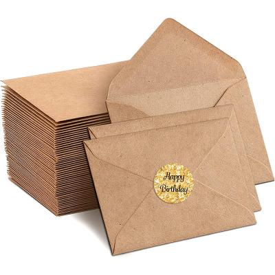 China Wedding Decoration Customized for holidays and businesses with water activated adhesive seals A7 sized kraft paper eco-friendly envelopes for sale