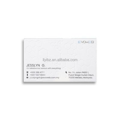 China Invitation card business card production and full face technology cotton paper design colorless embossing business card production for sale