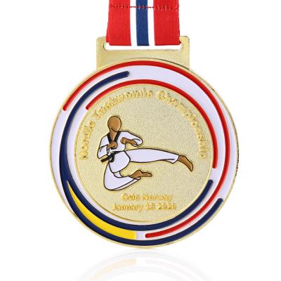 China Professional Custom Europe OEM Metal Gold Medallion Sports Taekwondo Karate Winner Gold/Silver/Bronze Medal for sale