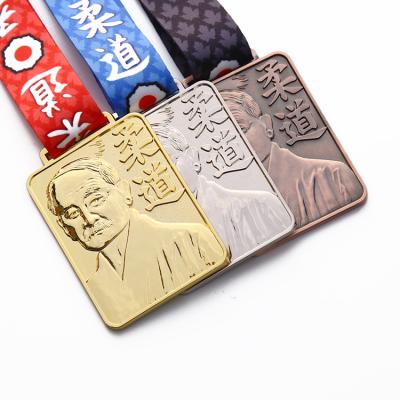 China Europe HSQ Factory Price No Min Order High Quality Custom Soft Enamel Color Japan Judo Sports Medals for sale