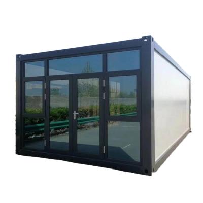 China Contemporary Prefab Lightweight Glass Steel Frame Curtain Wall Two Story Container Housing for sale