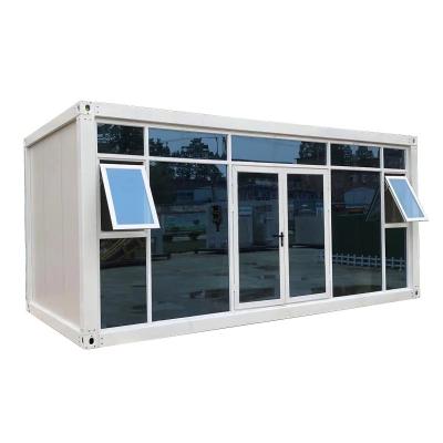 China Contemporary Fabricated Glass Curtain Wall Modular Design 20ft Prefabricada Office Hotel for sale