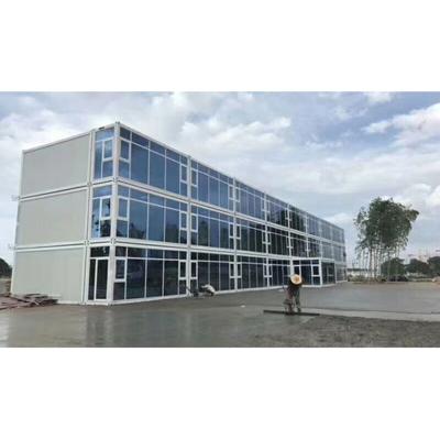 China Contemporary Manufacturer Design Prefab Glass Container House Prefab House For Office / Living Room Modern Cheap Prefab Homes for sale