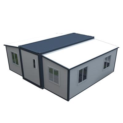 China Contemporary Extended Collapsible Prefab Container Homes / 40ft Folding Living Folding Container House / Expandable Cabin Container for sale