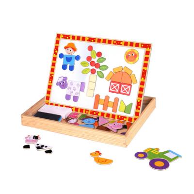 China TOOKY Colorful/Safe/Environmental TOY Magnetic Puzzle - Shape Learn Gift Wooden Toys for Children for sale