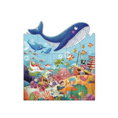 China Toy Marine Life Colorful/Safe/Environmental Wooden Puzzle - Paper Educational Toy Wood for sale