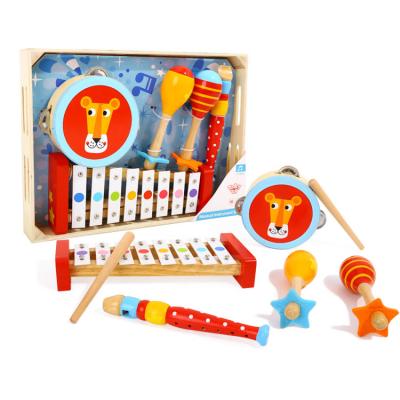 China Product High Quality Wooden Musical Instrument Colorful / Safe / Environmental Music Set For Children for sale