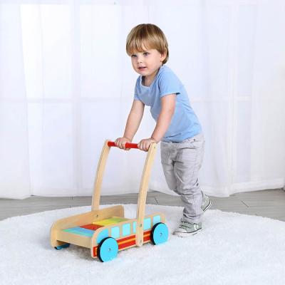 China Multifunctional New Design Colorful/Safe/Environmental Kids Push Along Walker Baby Toys Wooden for sale