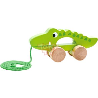 China Colorful / Safe / Environmental Crocodile Push Along Toy For Smart Wooden Walkers Other Baby Toys for sale