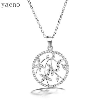 China Classic/Fashion Necklace/Casual/Sporty/Religious/Romantic Custom Made 925 Crystal Zircon Round Jewelry Silver Pendant for sale