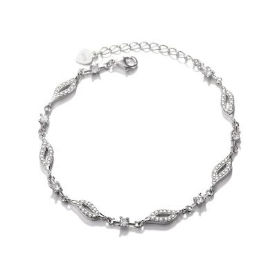 China Fashion Elegant Woman Bracelet Jewelry Zircon Charm Bracelet 925 Silver For Daily Wear for sale