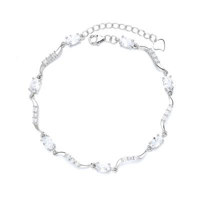 China Fashion 925 Simple Delicate Korean Romantic Camellia Silver Bracelet for sale