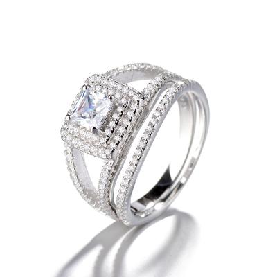 China Yaeno Jewelry Factory Directly Sell CLASSIC 925 Sterling Silver Gemstone Wedding Ring for sale