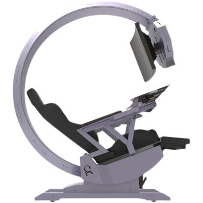 China (Height)Adjustable Gaming Chair For Three Monitor PC Cockpit For Gamer Pink LED Computer Desk Gaming E-sports Racing Simulator Cockpit Game for sale