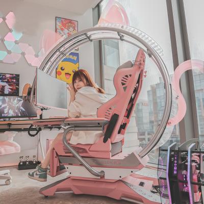 China (Height)Adjustable Gaming Chair Cockpit Chair Fully Reclining RGB Led Support Custom Esports Gaming Station Cockpit Computer Gaming Cockpits for sale