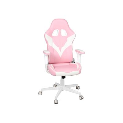 China Cute Chair Adjustable Gamer Computer Gaming PU (Height) Executive Office Leather Chair For Girl Pink Esports Racing Gaming Chairs for sale