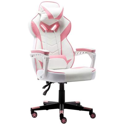 China (Size)Adjustable Ergonomic Computer Chair Pink Gamer Chair For Girls Swivel Modern Racing Gaming Chairs for sale