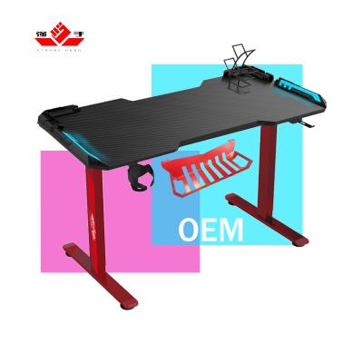 China (Size) RGB Led Light Adjustable Sit Stand Desk Manufacturer Wholesale Cheap Ergonomic Lifting Desk for sale