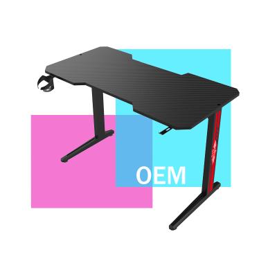 China Other L Shape RGB Led Gaming Desk Lightweight Ergonomic Gamer Desk Custom Gaming PC Desk for sale